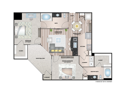 The Fontainebleau - Renovated 327 floor plan